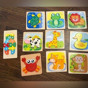 Toddler wooden puzzles